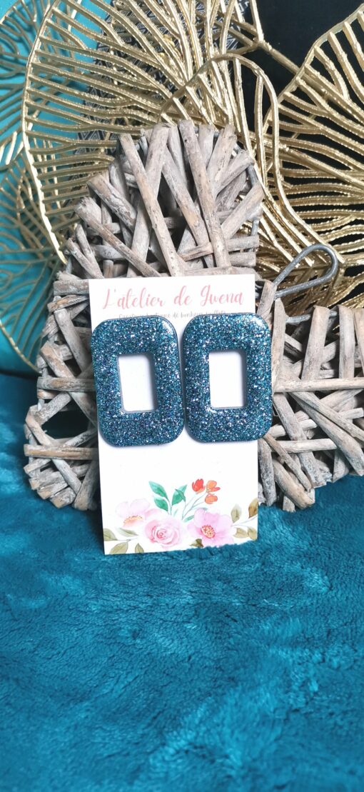 Boucles rectangles bleues